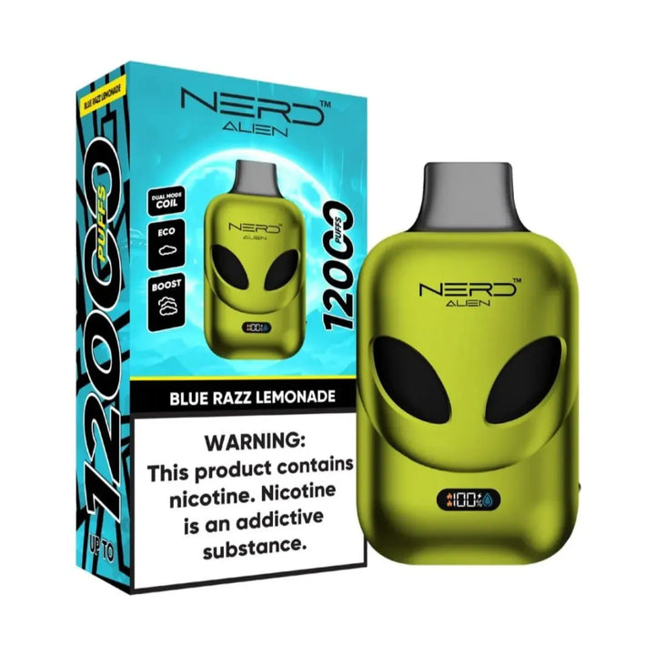 NERD_Alien_12000_Puffs_-_Blue_Razz_Lemonade
