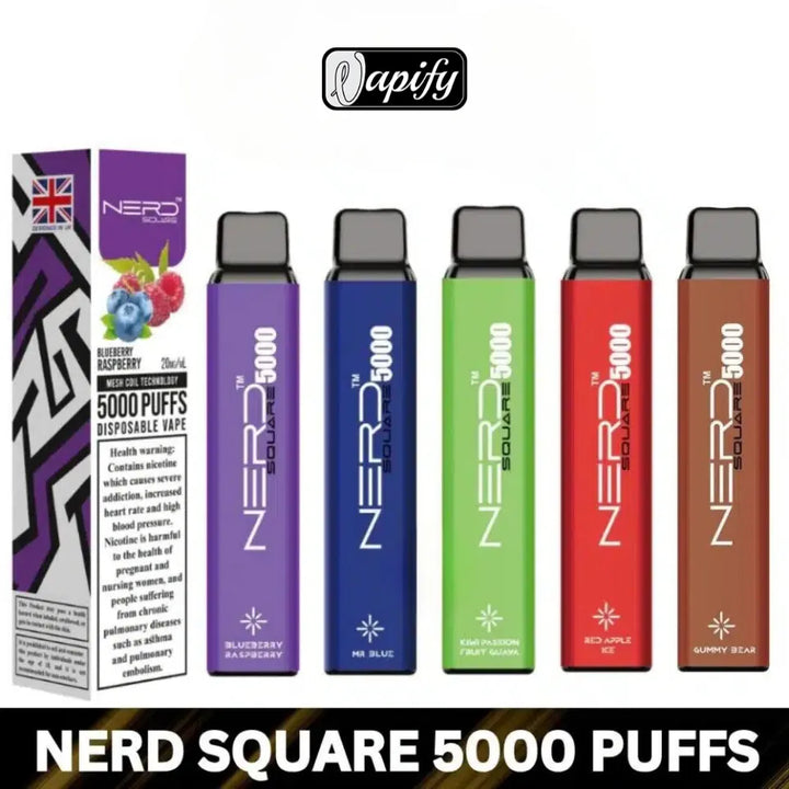 Best - Nerd Square 5000 Puffs Disposable Vape 2% Nicotine in Dubai, UAE