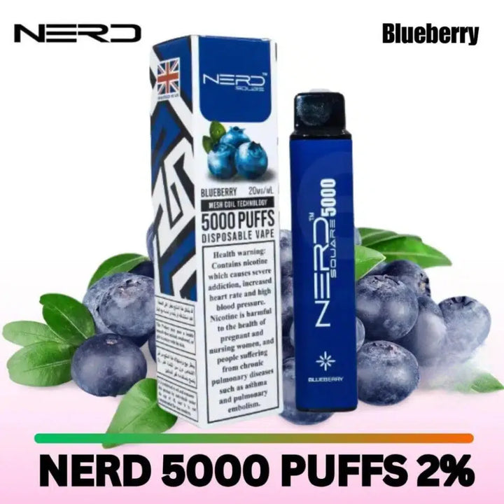 Blueberry - Nerd Square 5000 Puffs Disposable Vape 2% Nicotine in Dubai, UAE