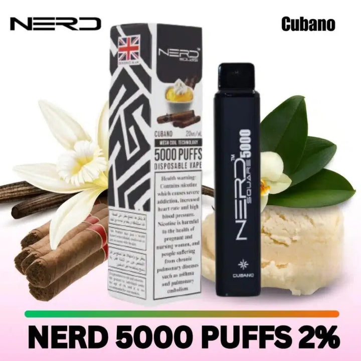 Cubano - Nerd Square 5000 Puffs Disposable Vape 2% Nicotine in Dubai, UAE
