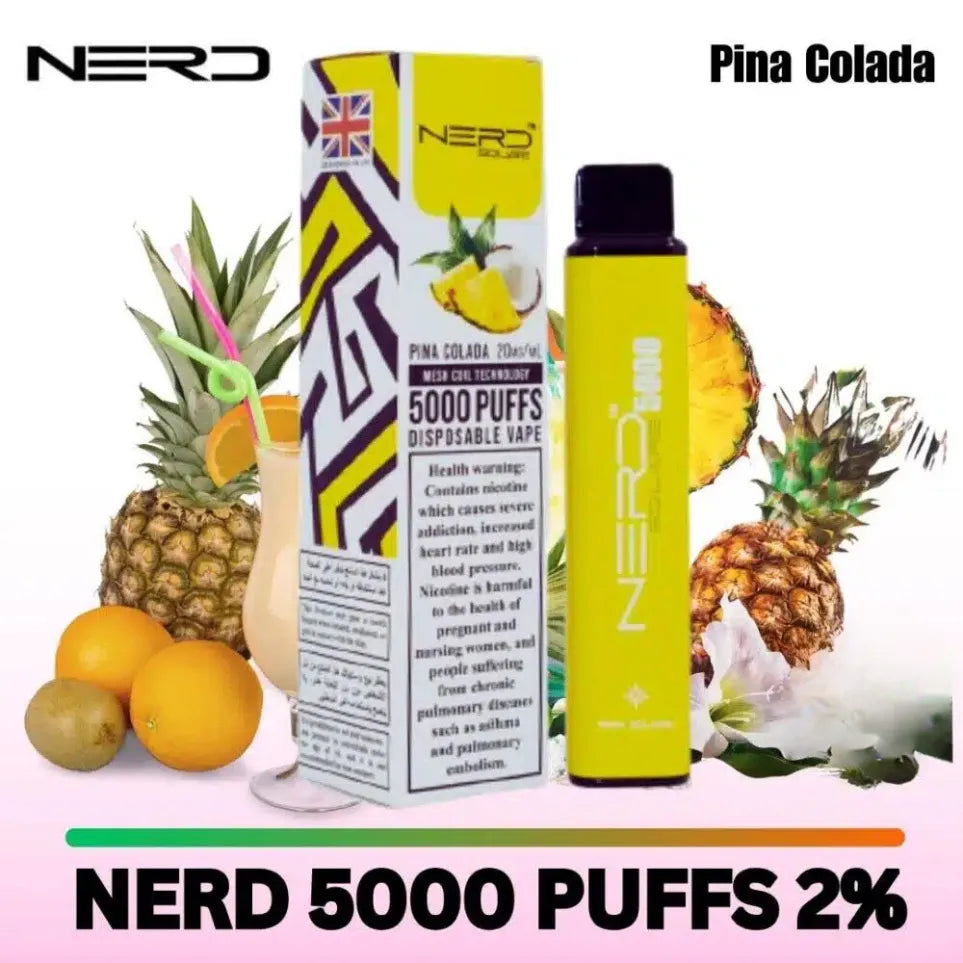 Pina Colada - Nerd Square 5000 Puffs Disposable Vape 2% Nicotine in Dubai, UAE