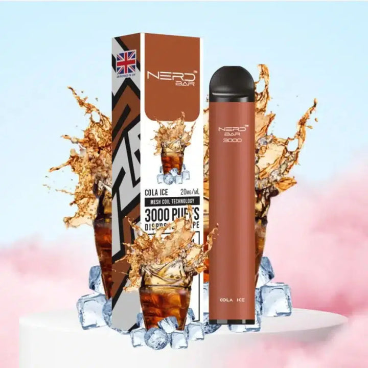 Cola Ice - Nerd Bar 3000 Puffs Disposable Vape 20mg in Dubai, UAE