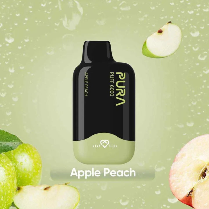 Apple Peach - PURA 6000 Puffs Disposable Vape 20mg in Dubai, UAE