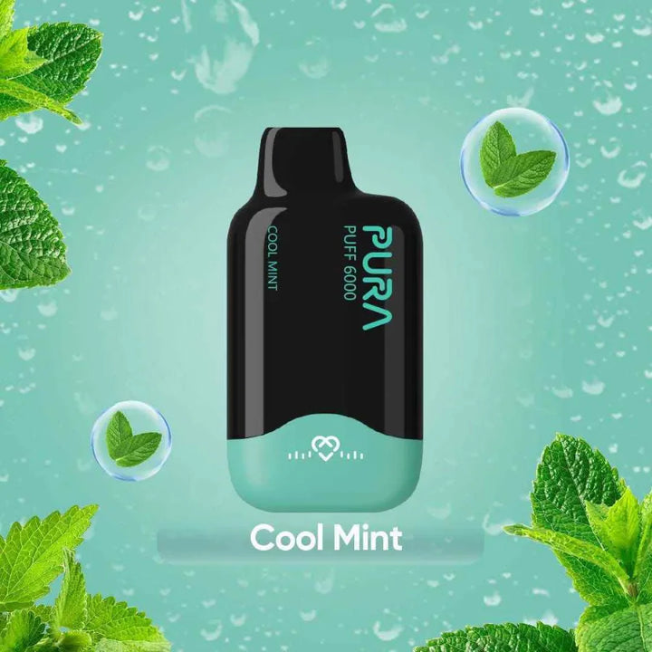 Cool Mint- PURA 6000 Puffs Disposable Vape 20mg in Dubai, UAE