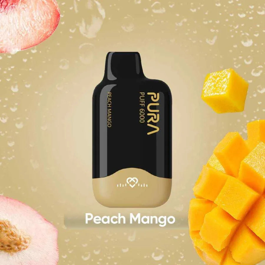 Peach Mango - PURA 6000 Puffs Disposable Vape 20mg in Dubai, UAE