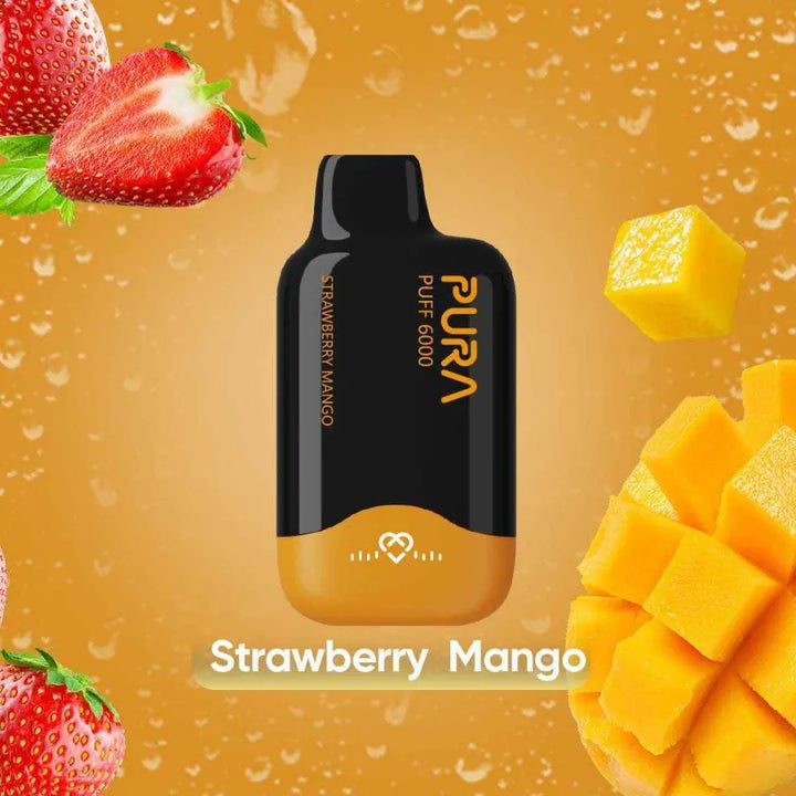 Strawberry Mango- PURA 6000 Puffs Disposable Vape 20mg in Dubai, UAE