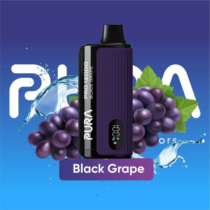 Black Grape - PURA Pro 12000 Puffs Disposable Vape 20mg and 50mg in UAE
