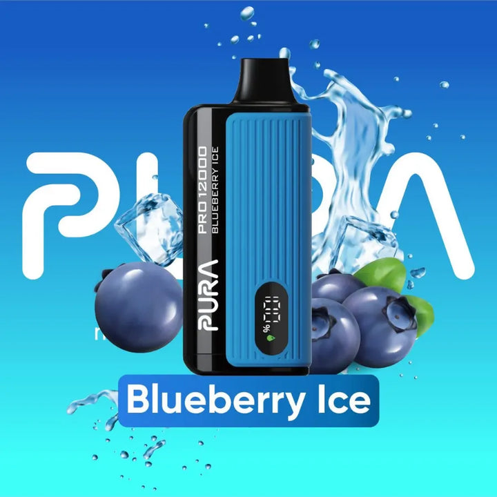 Blueberry Ice  - PURA Pro 12000 Puffs Disposable Vape 20mg and 50mg in UAE