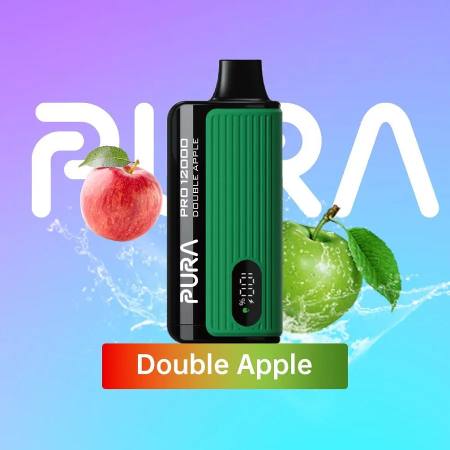 Double Apple  - PURA Pro 12000 Puffs Disposable Vape 20mg and 50mg in UAE