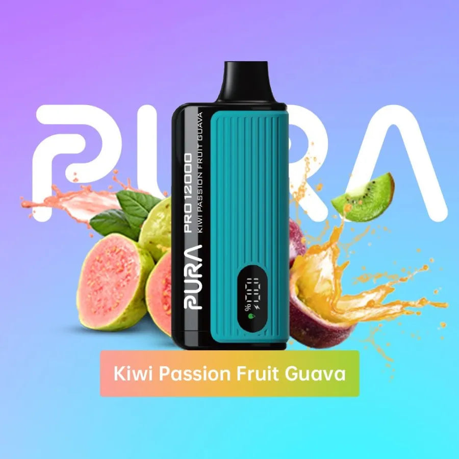 Kiwi Passion Fruit Guava  - PURA Pro 12000 Puffs Disposable Vape 20mg and 50mg in UAE