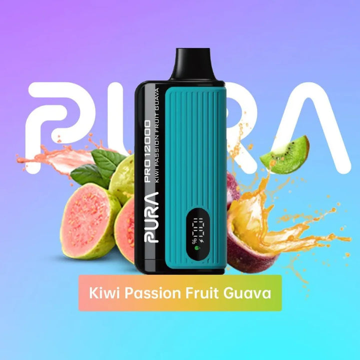Kiwi Passion Fruit Guava  - PURA Pro 12000 Puffs Disposable Vape 20mg and 50mg in UAE