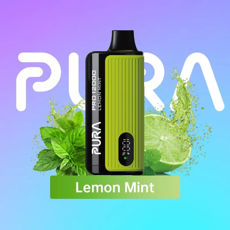 Lemon Mint  - PURA Pro 12000 Puffs Disposable Vape 20mg and 50mg in UAE