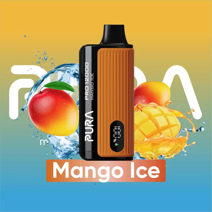 Mango Ice  - PURA Pro 12000 Puffs Disposable Vape 20mg and 50mg in UAE