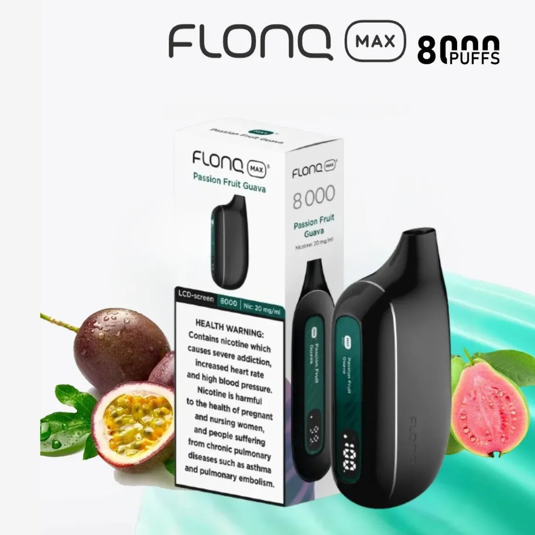 Passionfruit Guava - Flonq Max S 8000 Puffs Disposable Vape 20mg Nicotine in Dubai, UAE