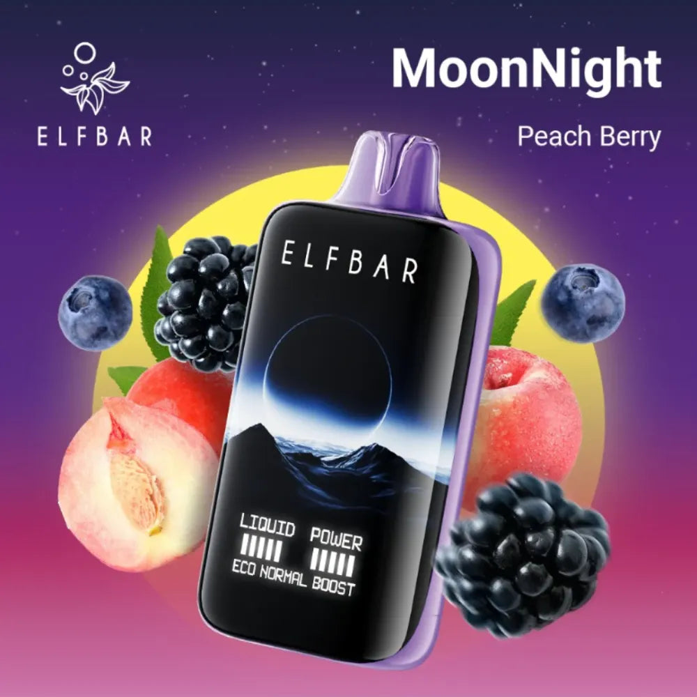 Peach Berry - ELFBAR Moon Night 40000 Puffs Disposable Vape 50mg in Dubai, UAE  