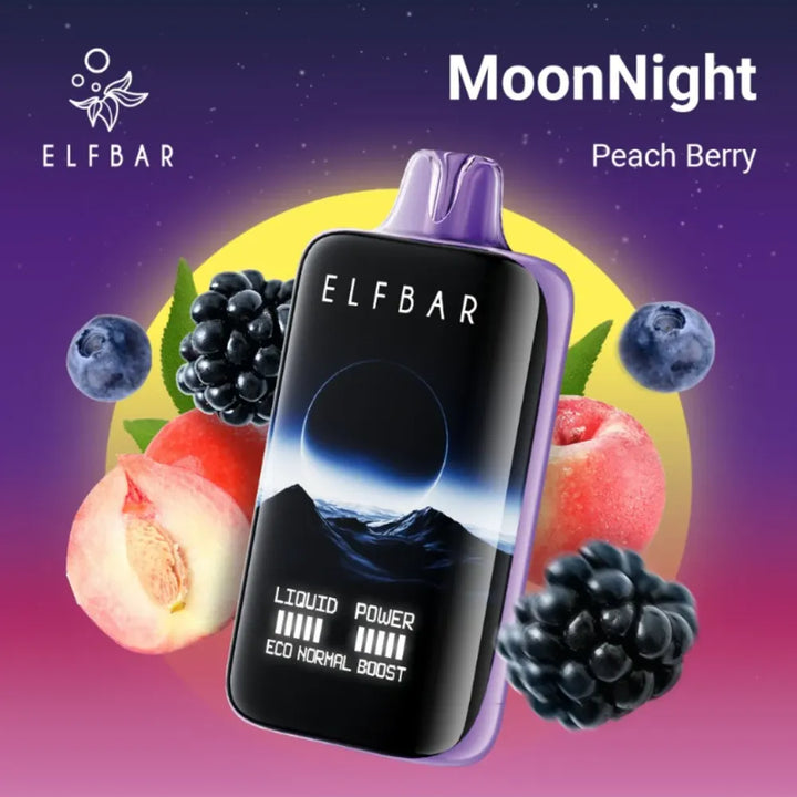 Peach Berry - ELFBAR Moon Night 40000 Puffs Disposable Vape 50mg in Dubai, UAE  