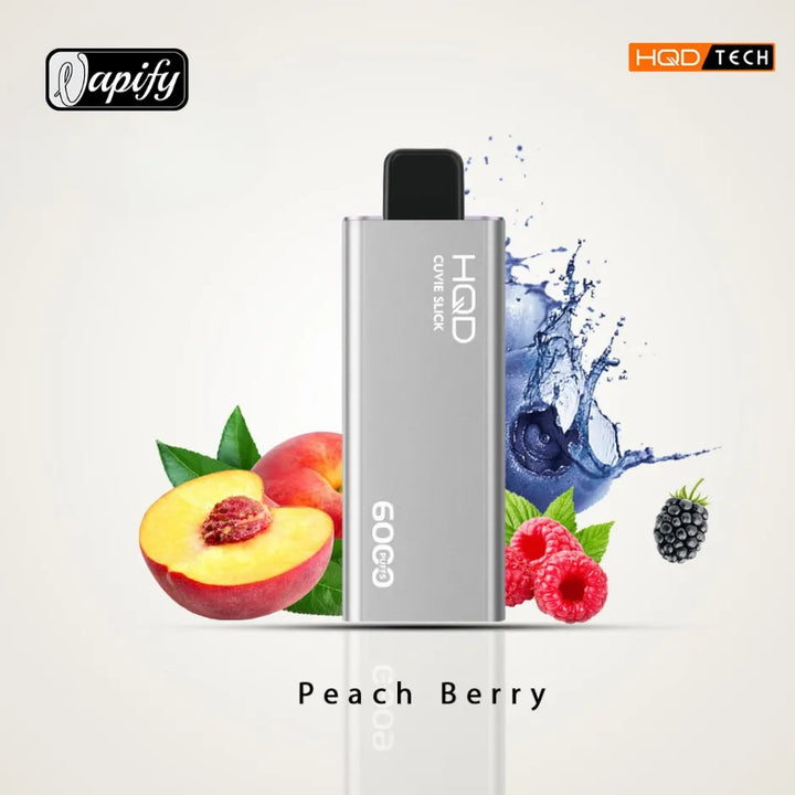 Peach Berry  - HQD Cuvie Slick 6000 Puffs Disposable Vape 2% Nicotine in Dubai, UAE