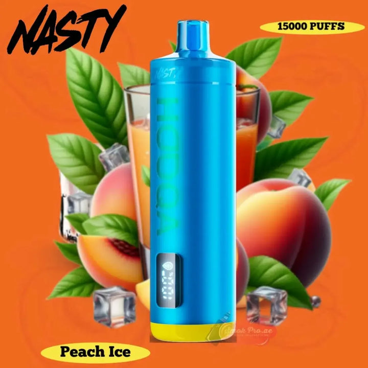 Peach Ice -  Nasty Bar Hooqa DF15KI 15000 Puffs Shisha Disposable Vape in Dubai, UAE
