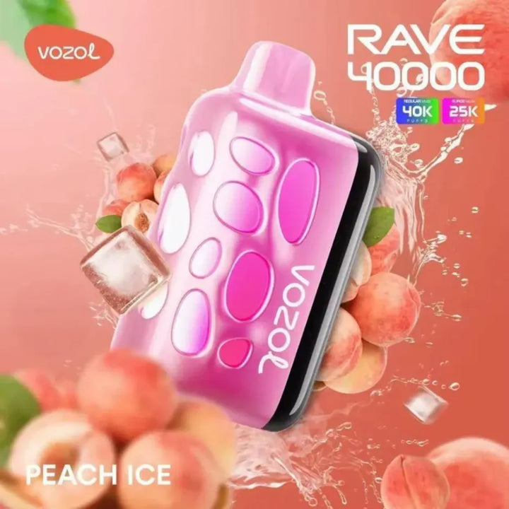 Peach Ice  - VOZOL Rave 40000 Puffs Disposable Vape 50mg in Dubai, UAE