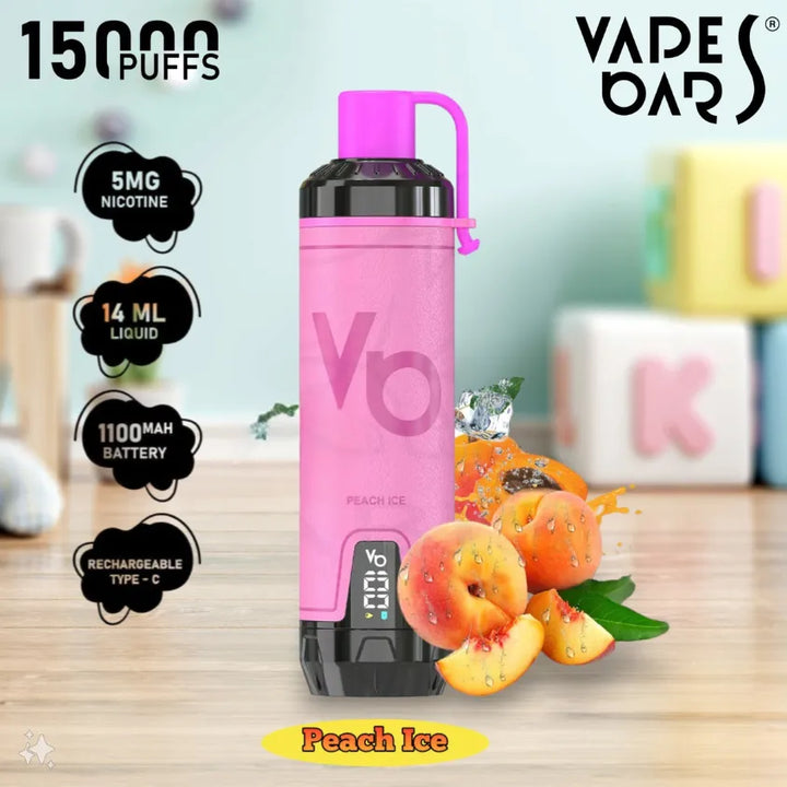 Peach Ice - Vapes Bar Ghost Shisha 15000 Puffs Disposable Vape in Dubai,  UAE
