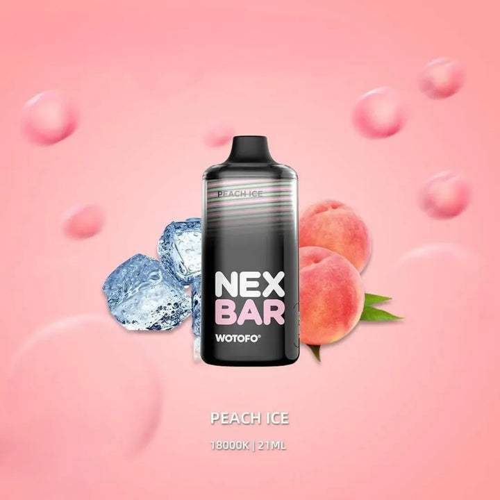 Peach Ice - Wotofo Nex Bar 18000 Puffs Disposable Vape 20mg in Dubai, UAE