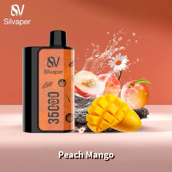 Peach Mango - Silvaper 35000 Puffs Disposable Vape 20mg in Dubai, UAE