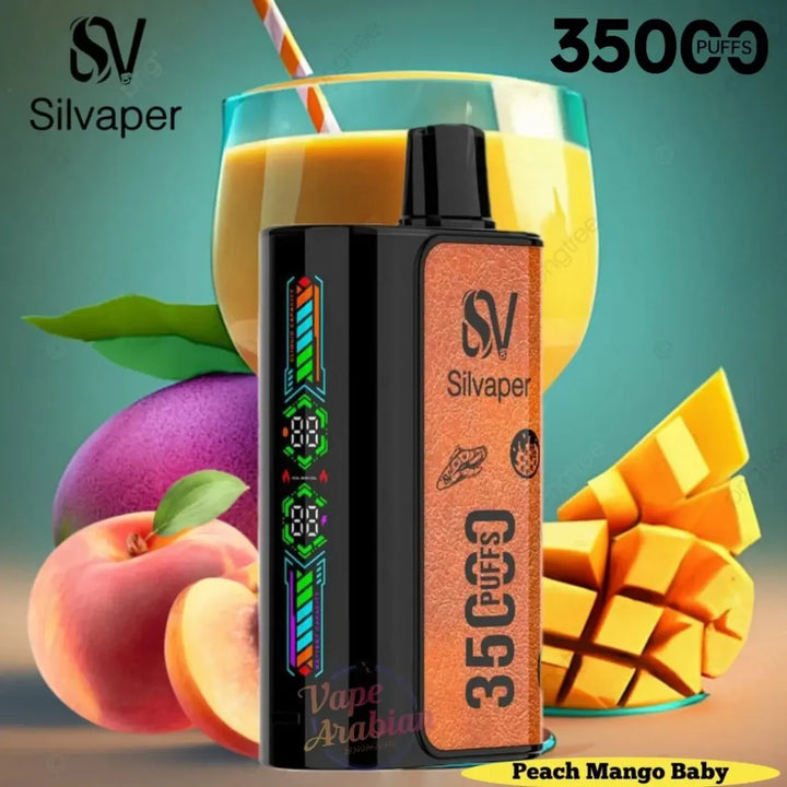 Peach Mango Baby - Silvaper 35000 Puffs Disposable Vape 20mg in Dubai, UAE