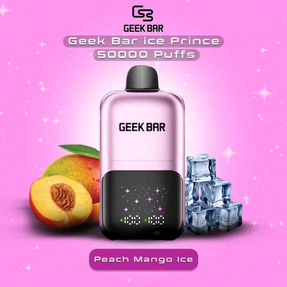 Peach Mango Ice - Geek Bar Ice Prince 50000 Puffs Disposable Vape in Dubai, UAE