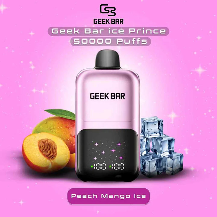 Peach Mango Ice - Geek Bar Ice Prince 50000 Puffs Disposable Vape in Dubai, UAE