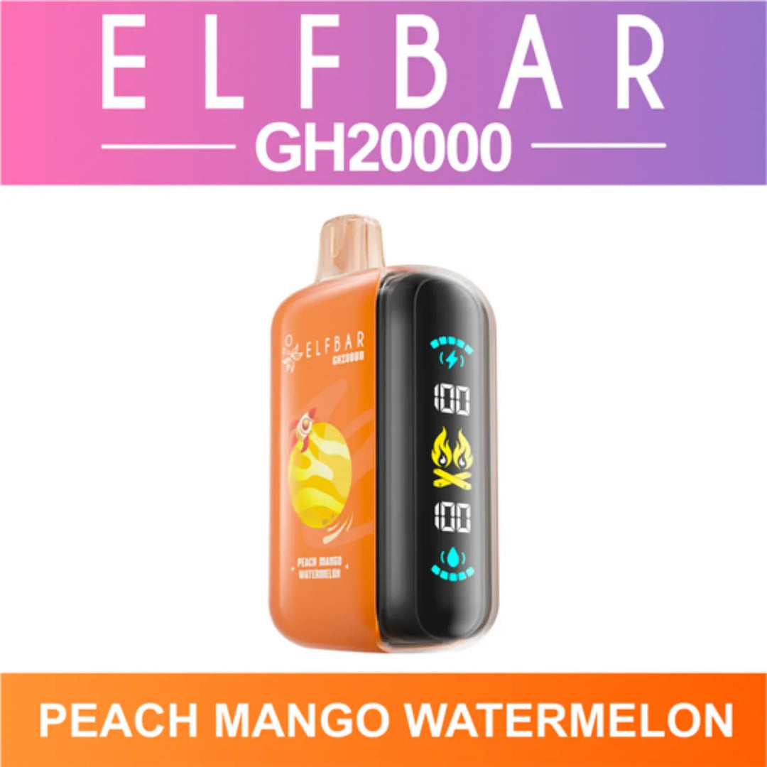 Peach Mango Watermelon - Elf Bar GH20000 Puffs Disposable Vape in Dubai, UAE