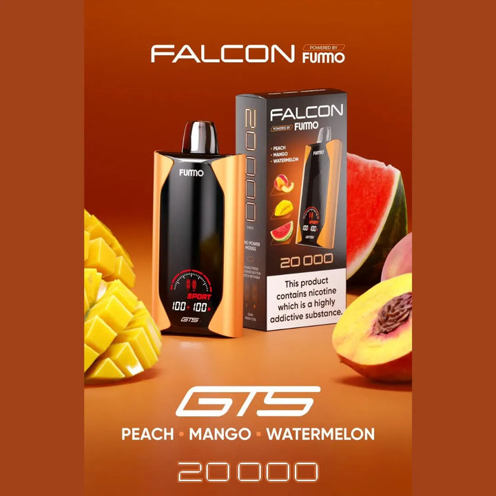 Peach Mango Watermelon - Fummo Falcon GTS 20000 Puffs Disposable Vape 50mg in Dubai, UAE 