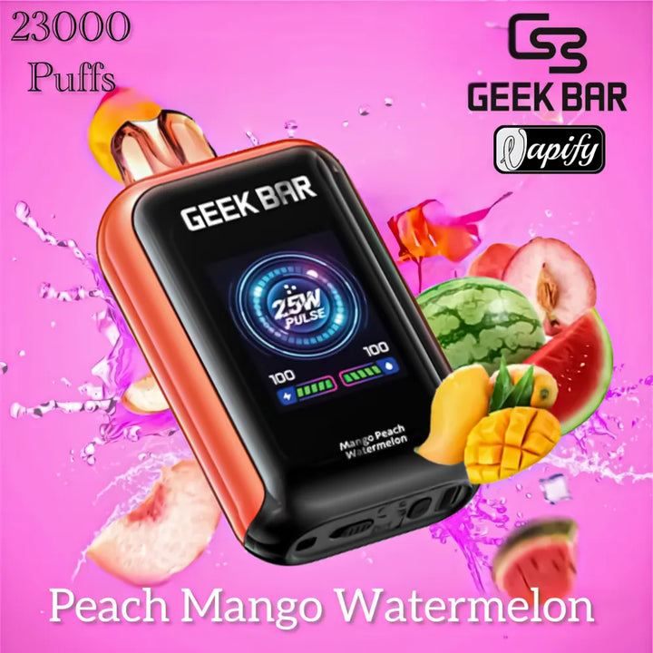 Peach Mango Watermelon  - Geek Bar 23000 Puffs 50mg Disposable Vape in Dubai, UAE