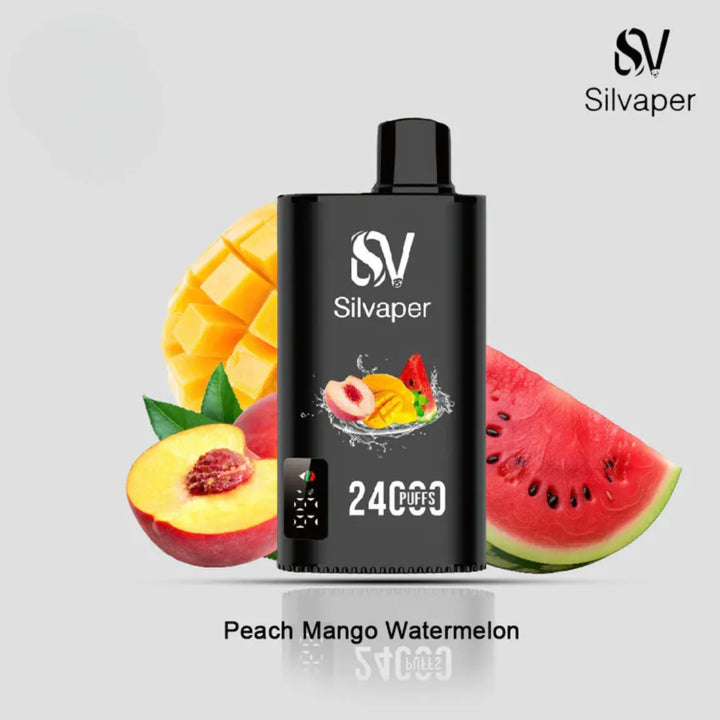 Peach Mango Watermelon - Silvaper 24000 Puffs Disposable Vape 2% Nicotine in Dubai, UAE
