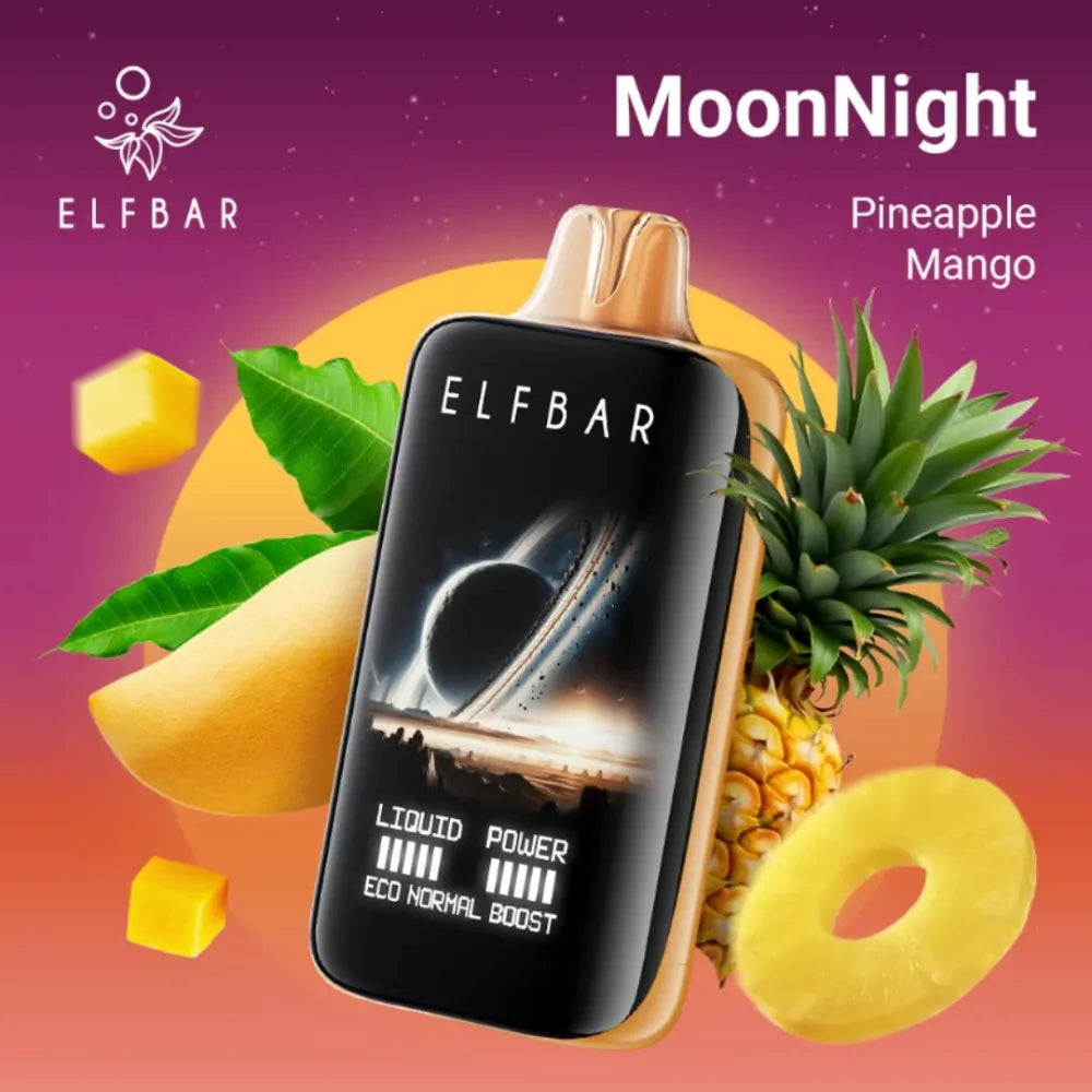Pineapple Mango - ELFBAR Moon Night 40000 Puffs Disposable Vape 50mg in Dubai, UAE  