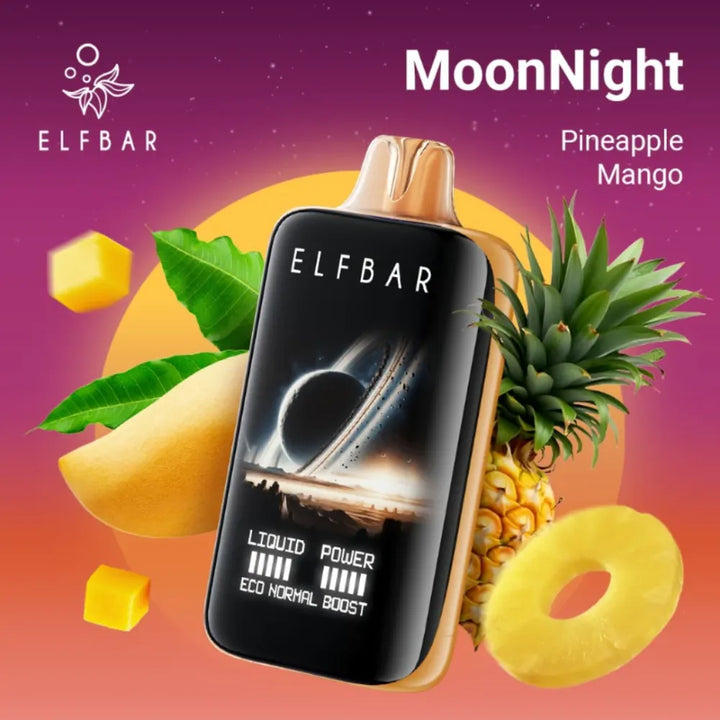 Pineapple Mango - ELFBAR Moon Night 40000 Puffs Disposable Vape 50mg in Dubai, UAE  