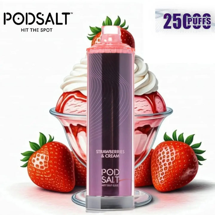 Pod-Salt-Onyx-Cloud-25000-Puffs-Strawberries &amp; Cream