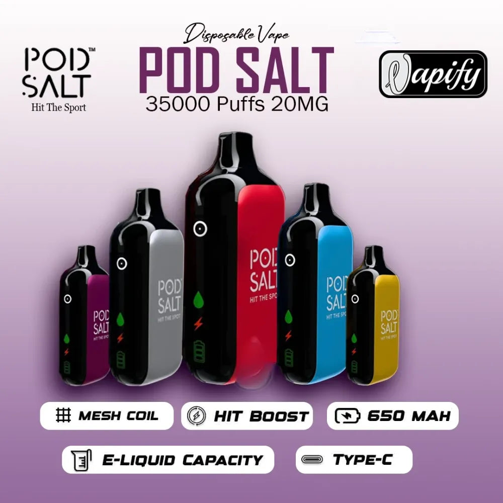 Pod Salt 35000 Puffs Disposable Vape 20mg in Dubai, UAE