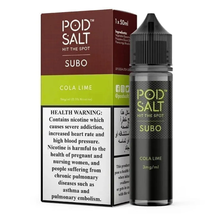 Cola Lime  - Pod Salt Subo 50ml E-liquid 3mg Nicotine in UAE