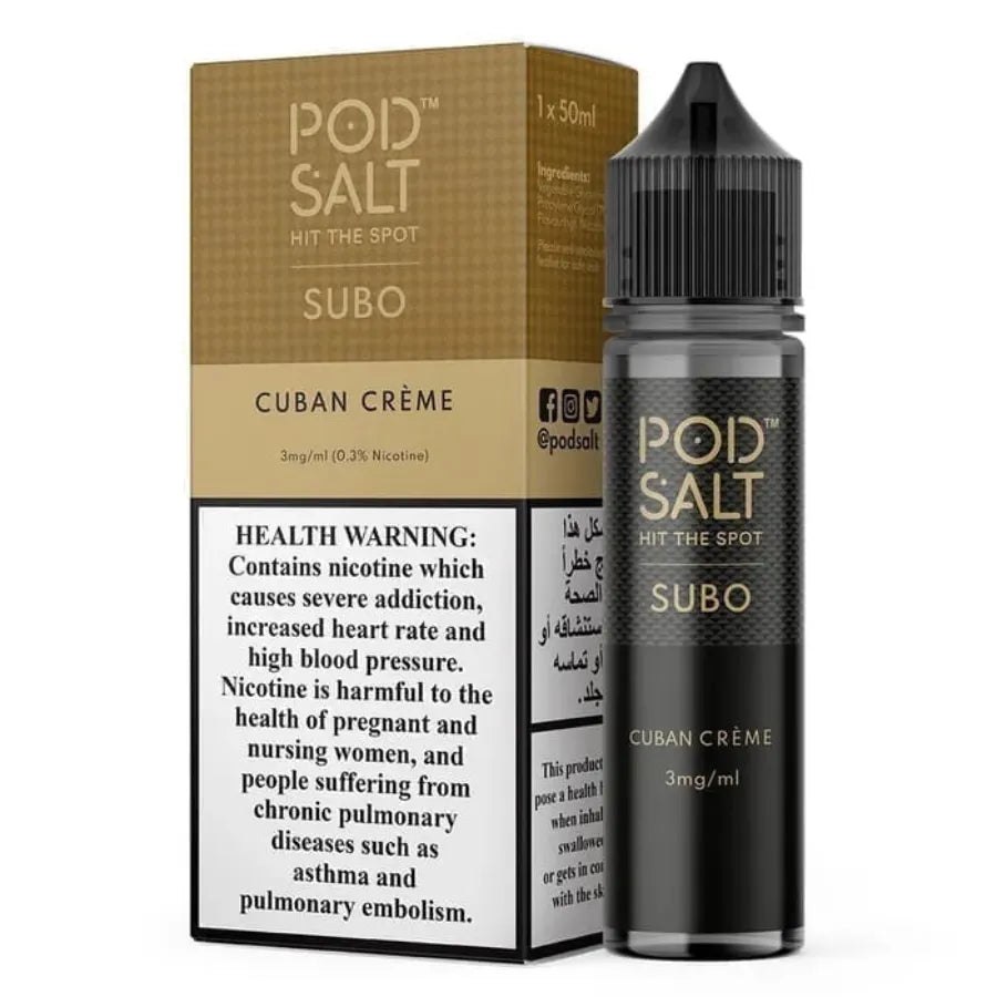 Cuban Creme  - Pod Salt Subo 50ml E-liquid 3mg Nicotine in UAE