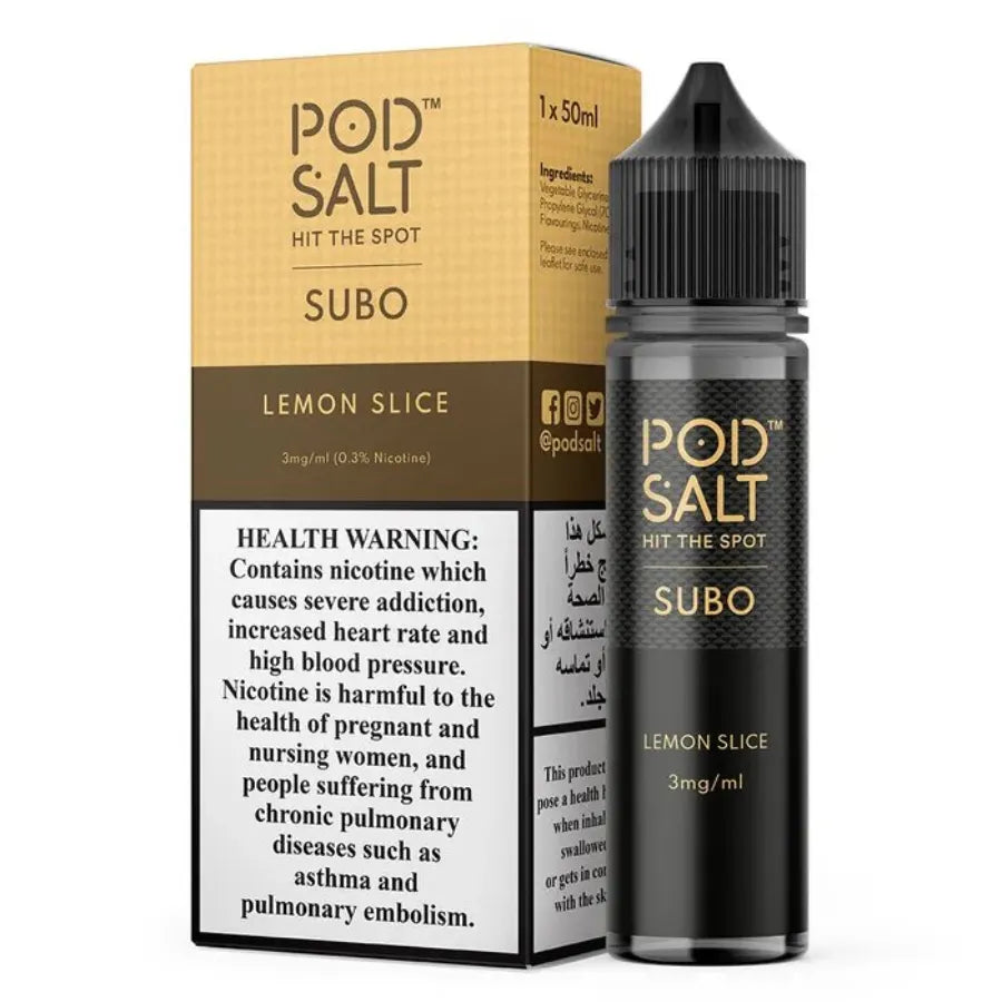 Lemon Slice  - Pod Salt Subo 50ml E-liquid 3mg Nicotine in UAE