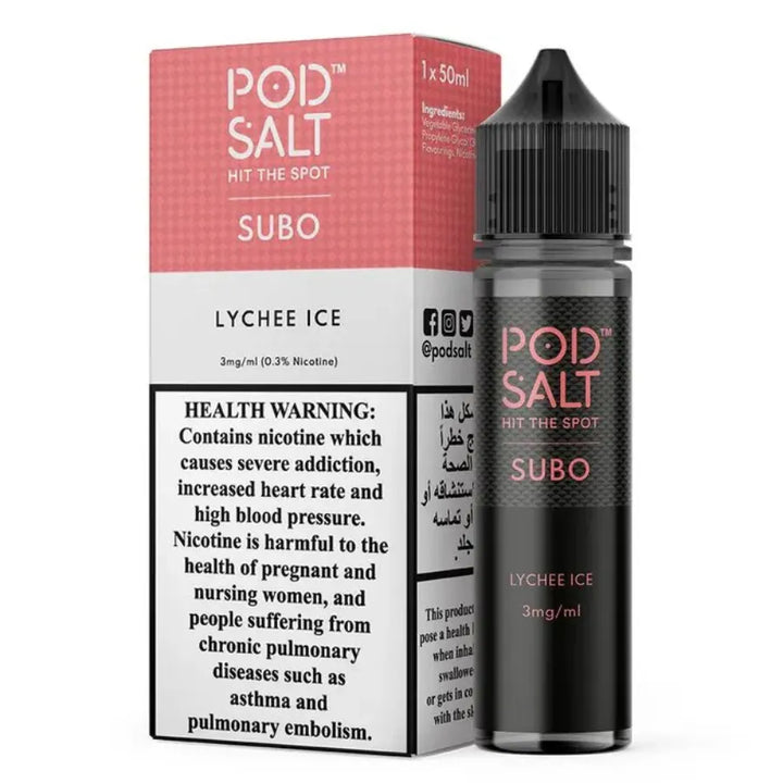 Lychee Ice  - Pod Salt Subo 50ml E-liquid 3mg Nicotine in UAE