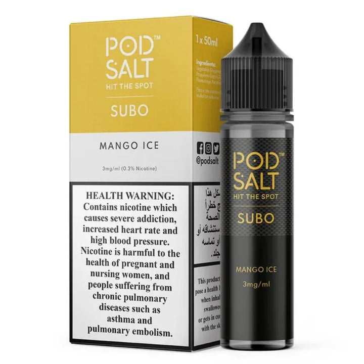Mango Ice  - Pod Salt Subo 50ml E-liquid 3mg Nicotine in UAE