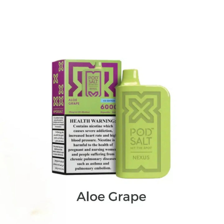 Aloe Grape - POD SALT Nexus 6000 Puffs Disposable Vape 20mg in Dubai, UAE 