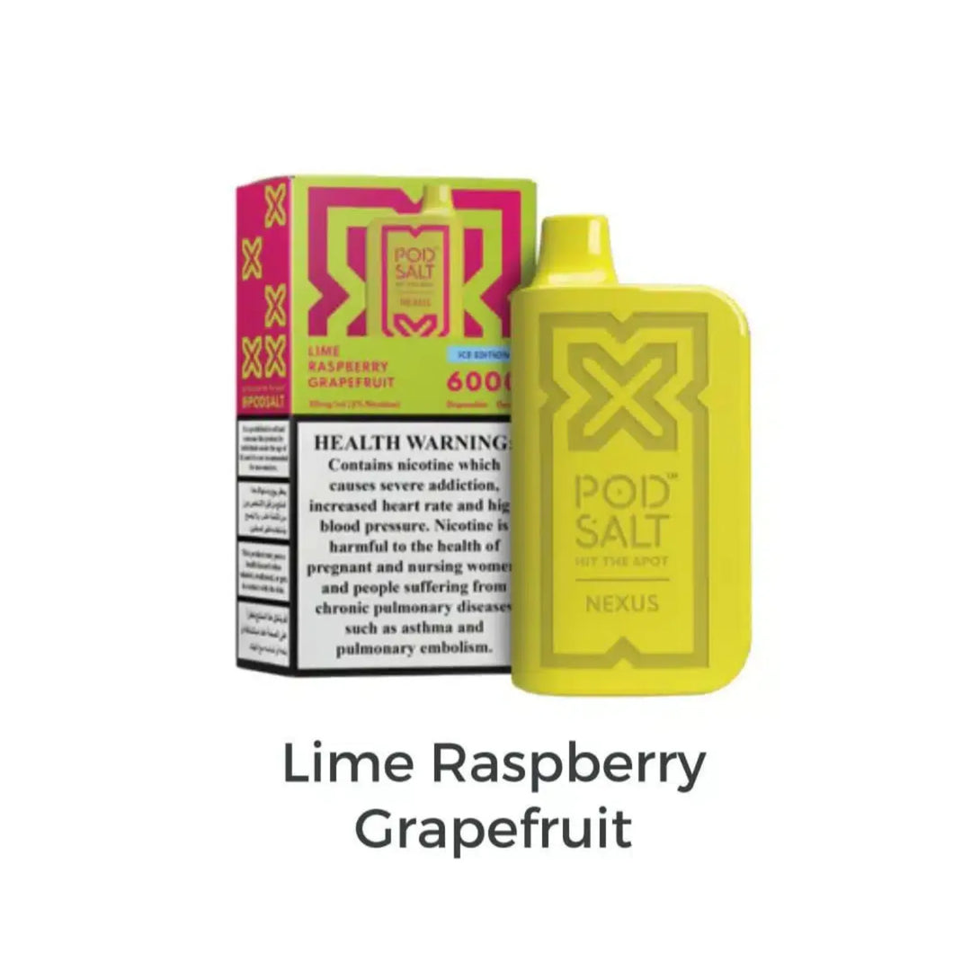 Lime Raspberry Grapefruit - POD SALT Nexus 6000 Puffs Disposable Vape 20mg in Dubai, UAE 