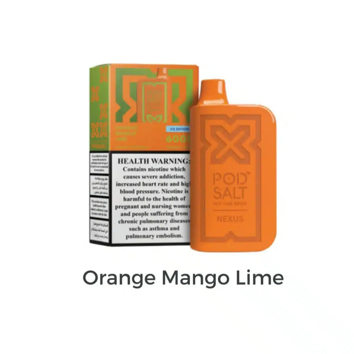 Orange Mango Lime - POD SALT Nexus 6000 Puffs Disposable Vape 20mg in Dubai, UAE 