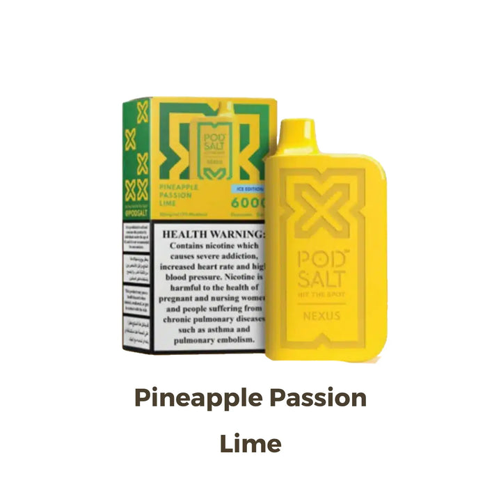 Pineapple Passion Lime - POD SALT Nexus 6000 Puffs Disposable Vape 20mg in Dubai, UAE 