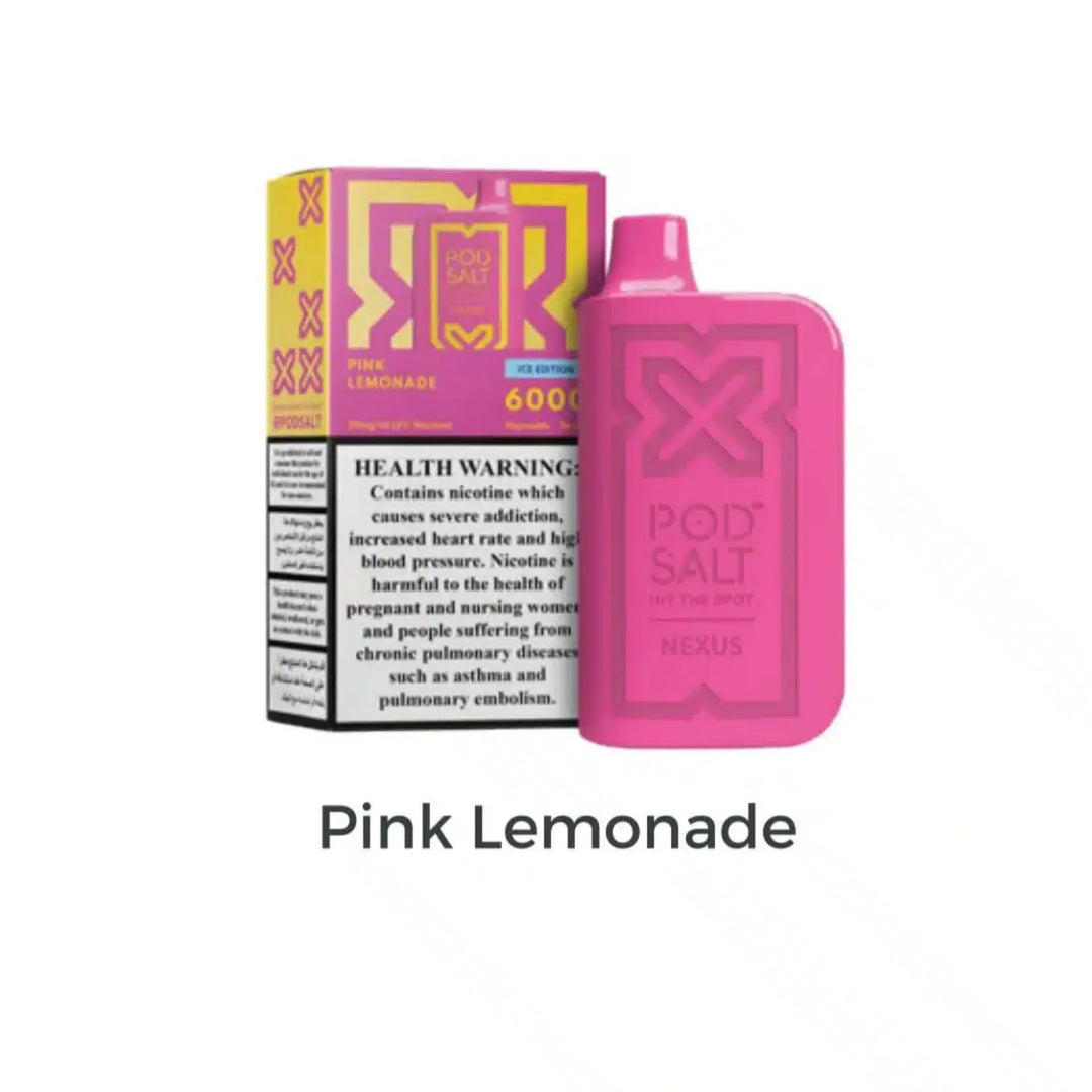 Pink Lemonade - POD SALT Nexus 6000 Puffs Disposable Vape 20mg in Dubai, UAE 