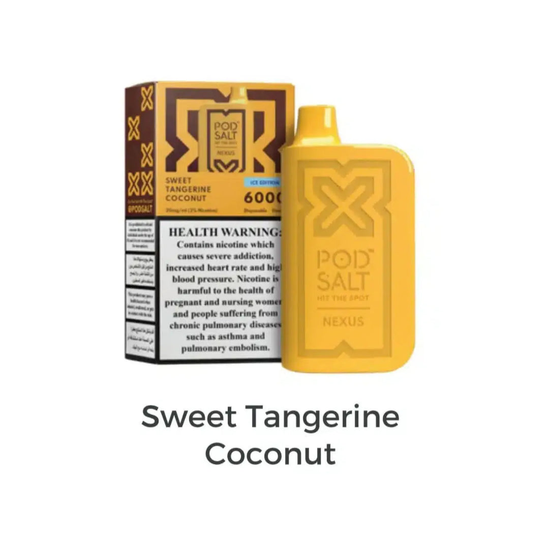 Sweet Tangerine Coconut - POD SALT Nexus 6000 Puffs Disposable Vape 20mg in Dubai, UAE 