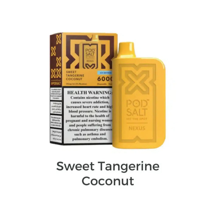 Sweet Tangerine Coconut - POD SALT Nexus 6000 Puffs Disposable Vape 20mg in Dubai, UAE 