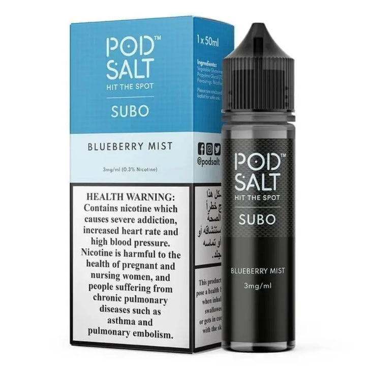 Blueberry Mist - Pod Salt Subo 50ml E-liquid 3mg Nicotine in UAE
